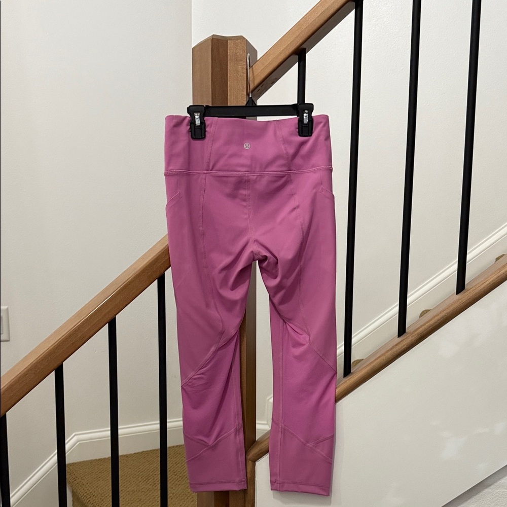Lululemon Pace Rival High-Rise Crop 22" Magenta Glow Sz 6
